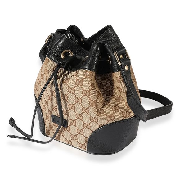 Gucci Brown GG Canvas Drawstring Bucket Bag - Picture 3 of 9